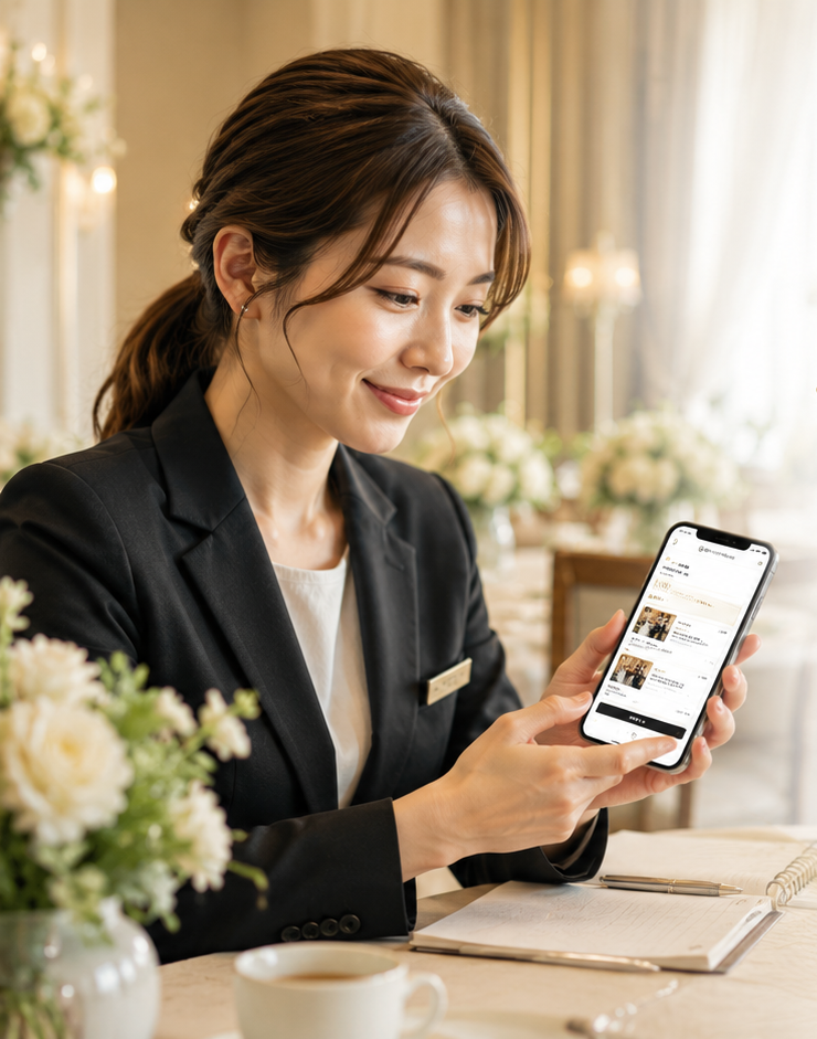 スマホで学ぶ式場プランナー